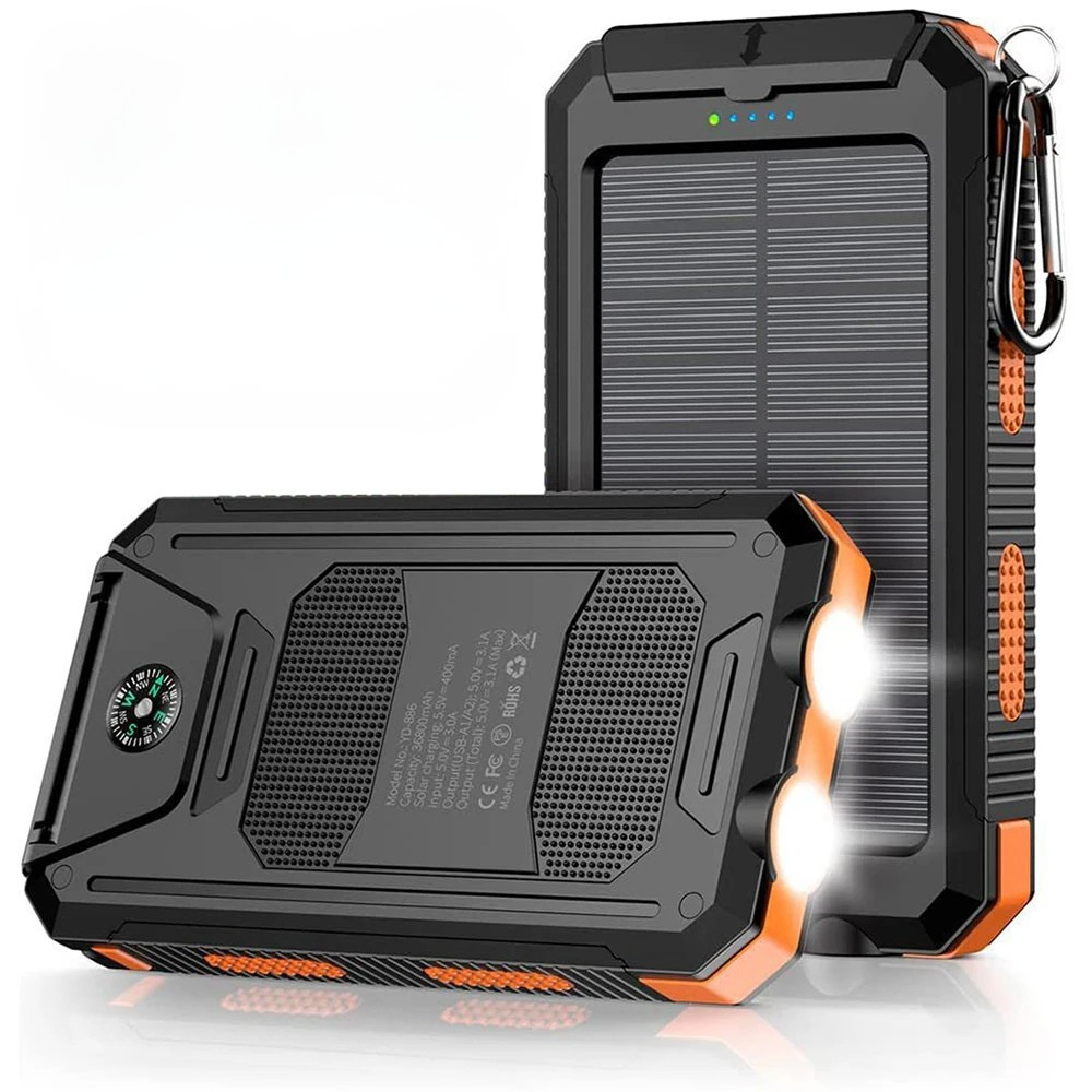 Moktan Sabai Solar Power Bank 20000mAh Portable Charger External Battery LED Light for Phones