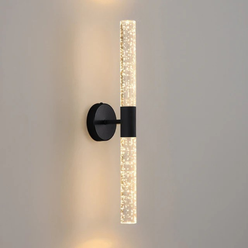 Moktan Sabai Nordic Crystal Rod LED Wall Lamp Bedroom Bedside Living Room AC85-265V Light black