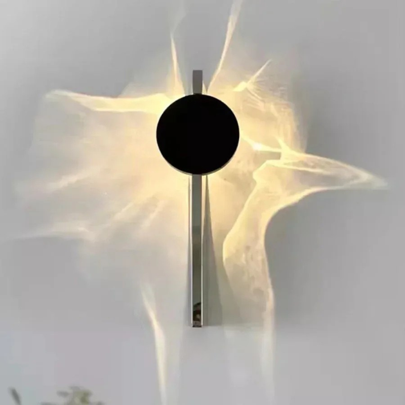 Moktan Sabai Stainless Rotatable LED Wall Sconce Creative Shadow Light Bedroom Bedside Stairs 1light H33cm Warm light