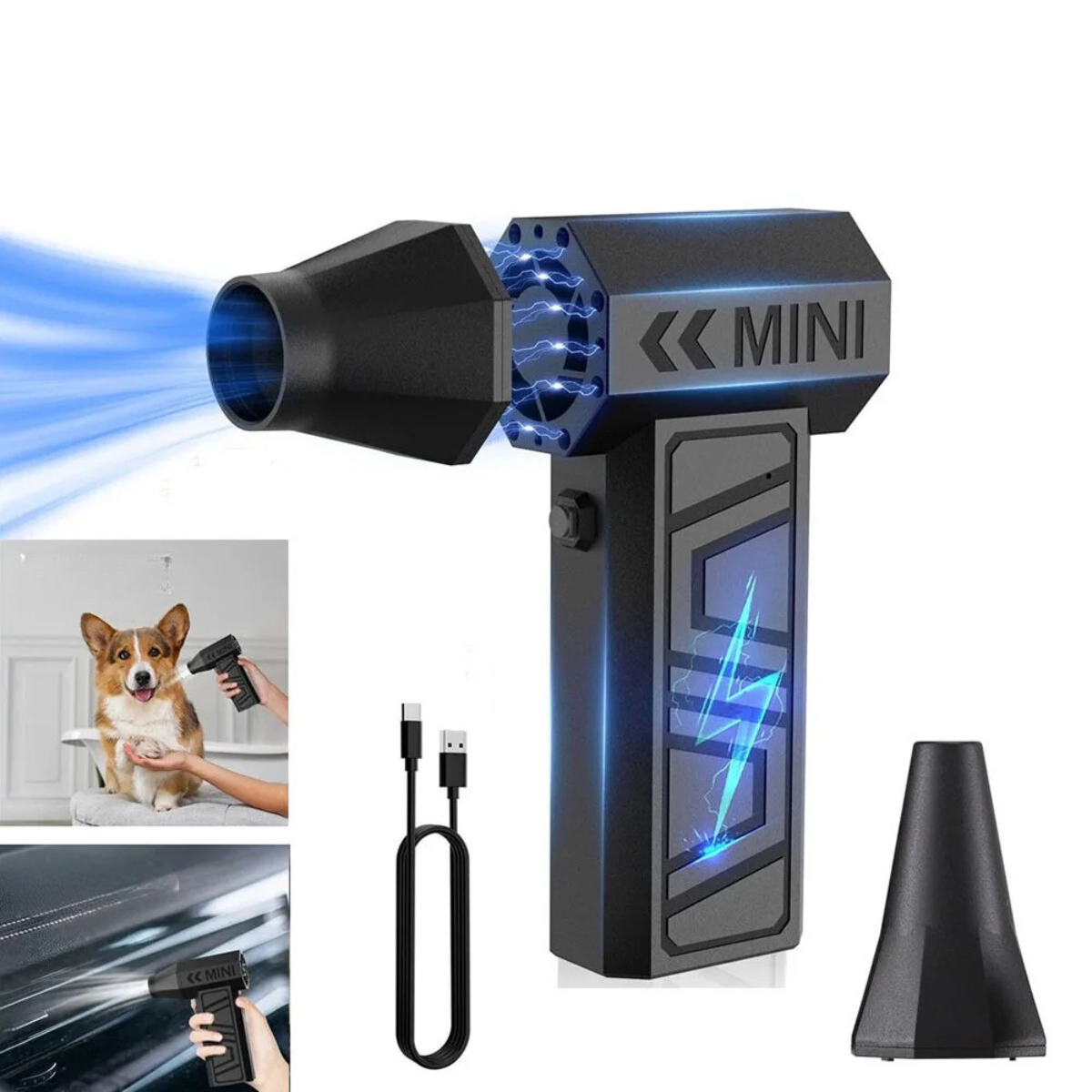Moktan Sabai 130000RPM Electric Air Duster Cordless Compressed Air Blower Rechargeable Cleaner