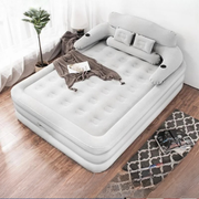 Moktan Sabai Air Mattress with Headboard Inflatable Bed Portable for Home Camping RV Travel