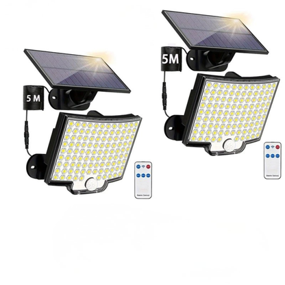 106LED Solar Motion Sensor Outdoor Light Waterproof Security Wall Flood Lamp