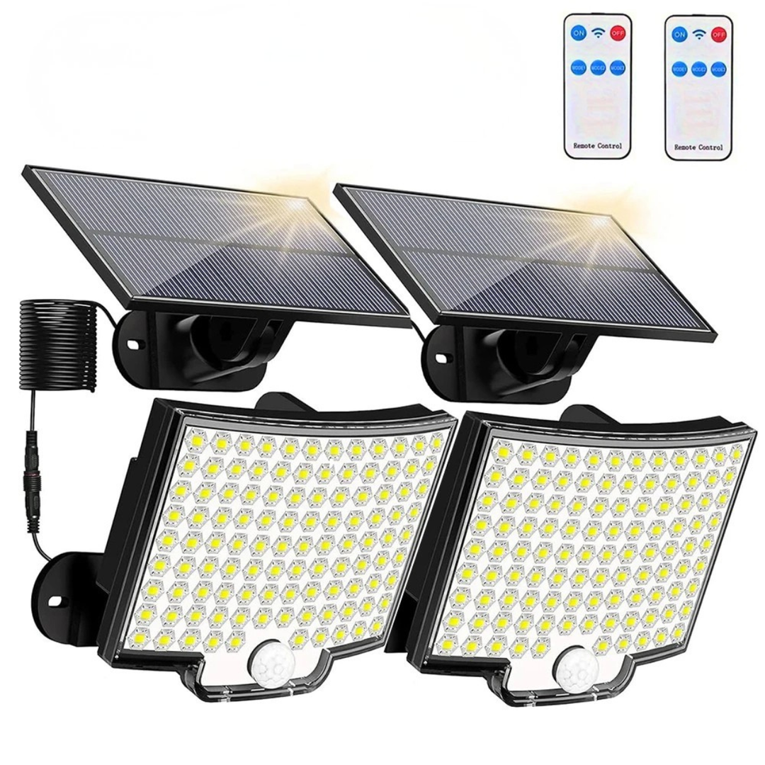 Moktan Sabai 106LED Solar Motion Sensor Outdoor Light Waterproof Security Wall Flood Lamp 106LED-2PACK