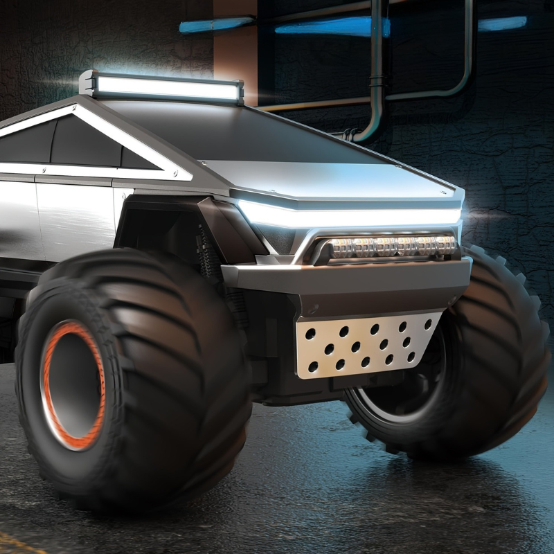 Moktan Sabai RC Monster Truck 4WD Remote Control Car Off-Road Toy with LED Lights for Kids 6+