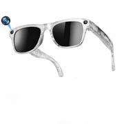 Moktan Sabai AI Smart Glasses Photochromic Camera Bluetooth Call Music Voice Assistant White