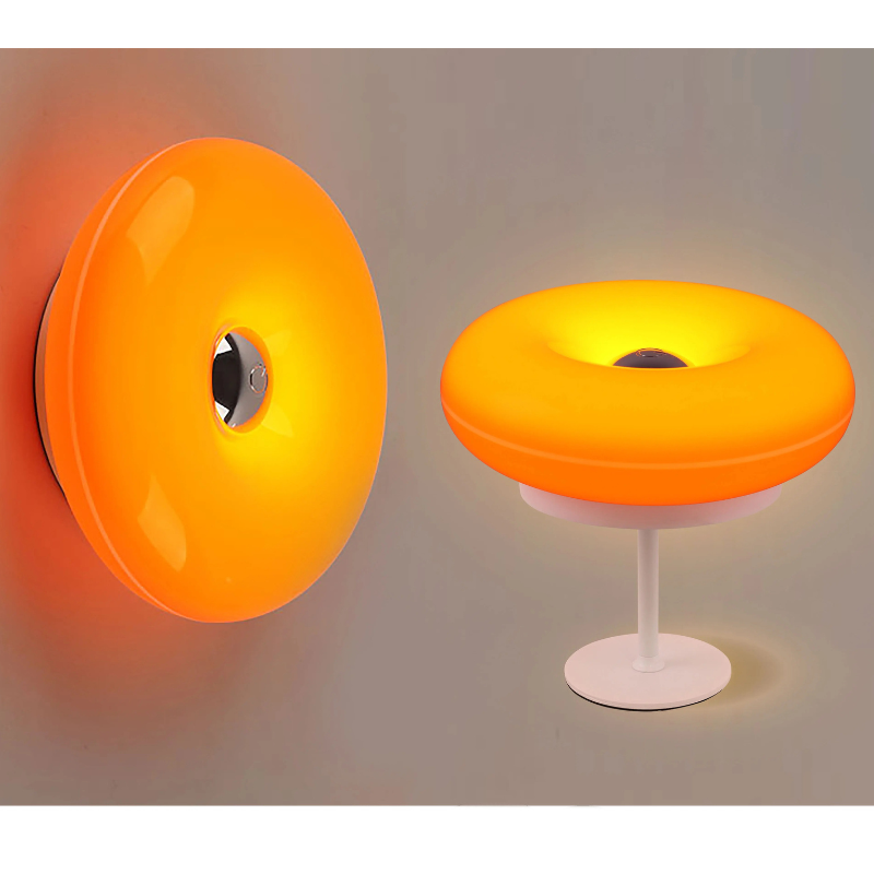 Donut Table Lamp Touch Dimmable Rechargeable LED Bedside Desk Light Home