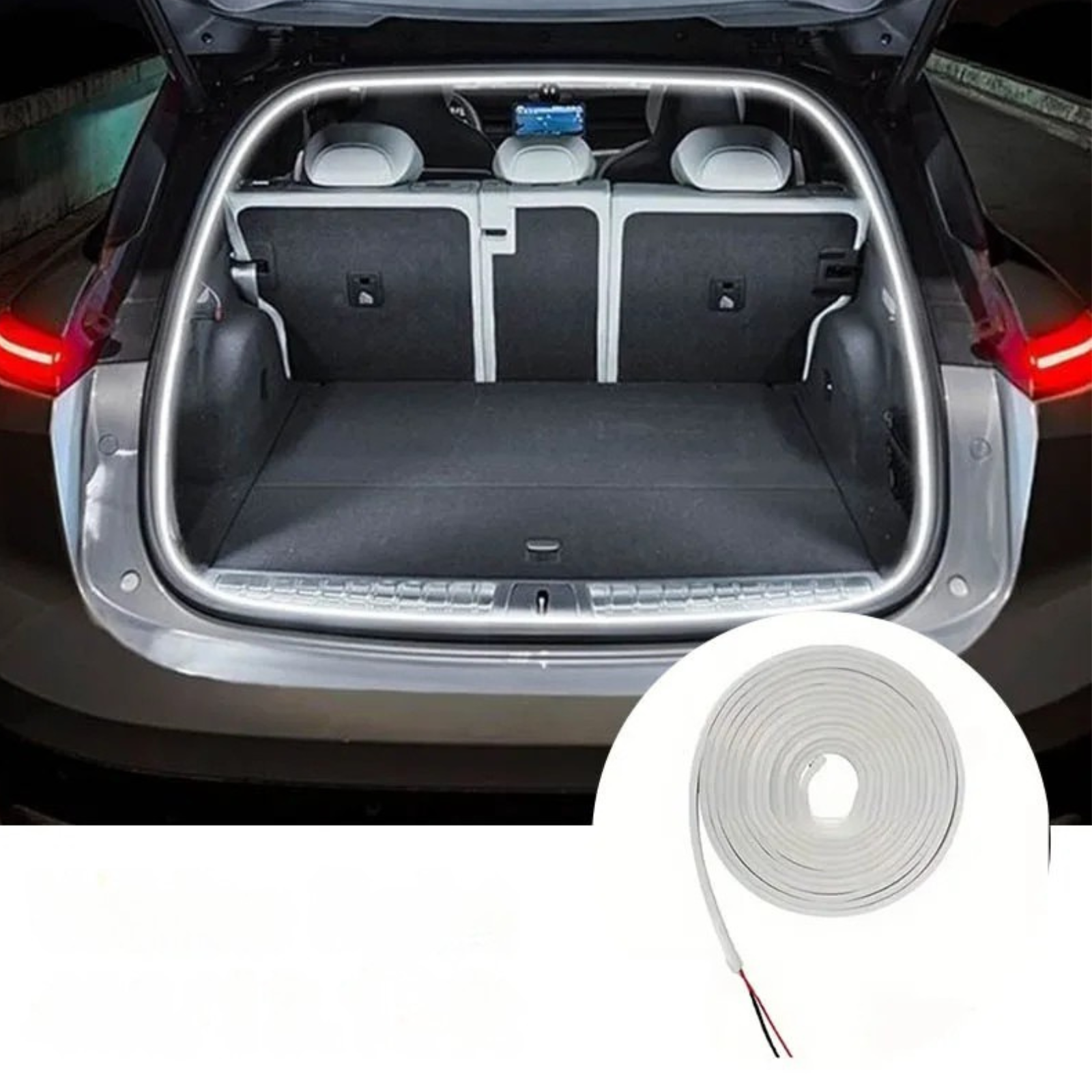 Moktan Sabai Car Trunk LED Light Strip Automatic Sensor High Brightness Interior Ambient 4M White light