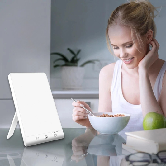 10000 Lux SAD Light Daylight Therapy Lamp Touch Dimmable UV-Free Happy Mood Light