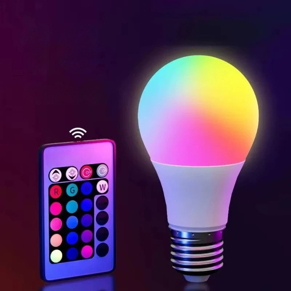Moktan Sabai RGB LED Light Bulb E27 Remote Control Dimmable 16 Color Smart Lamp New V2