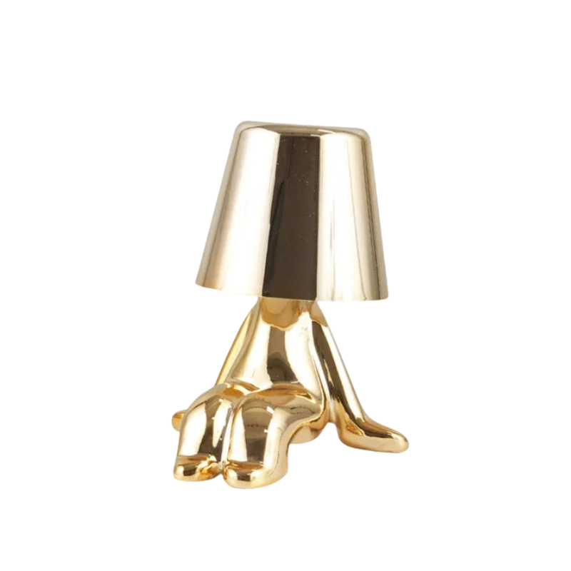 Moktan Sabai Nordic Golden Man Table Lamp LED USB Bedside Light Luxury Modern Room Decor GS-Little Goldman D L