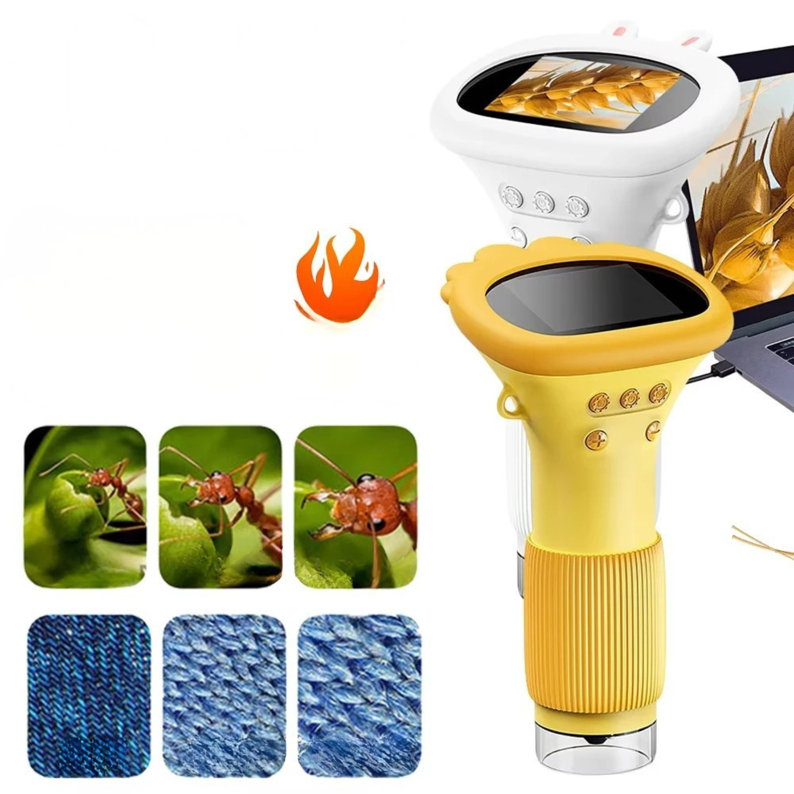 Moktan Sabai Kids Microscope 1000X Digital Magnifier with LED Camera Educational Toy