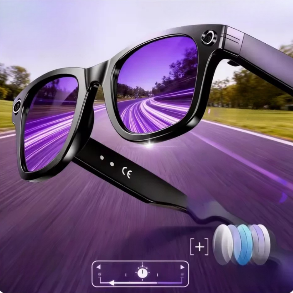 Moktan Sabai AI Camera Smart Glasses Color-Changing Translation Photo Video Recording Sunglasses