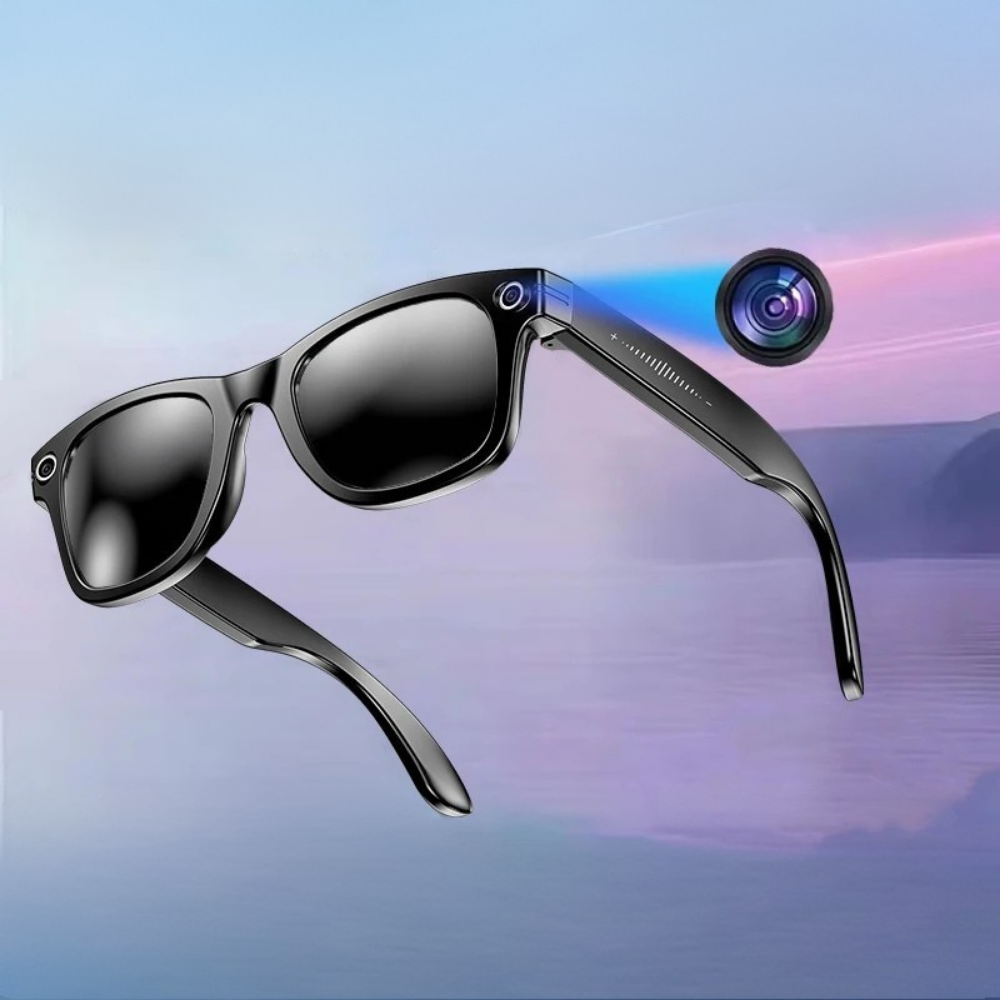 Moktan Sabai AI Camera Smart Glasses Color-Changing Translation Photo Video Recording Sunglasses Black sunglasses