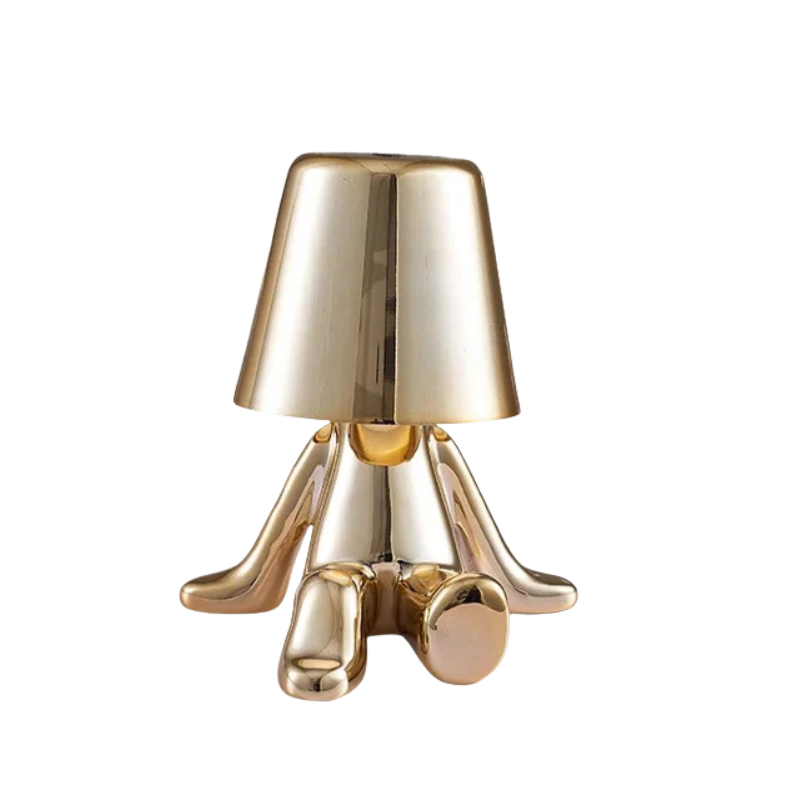 Moktan Sabai Nordic Golden Man Table Lamp LED USB Bedside Light Luxury Modern Room Decor GS-Little Goldman C L