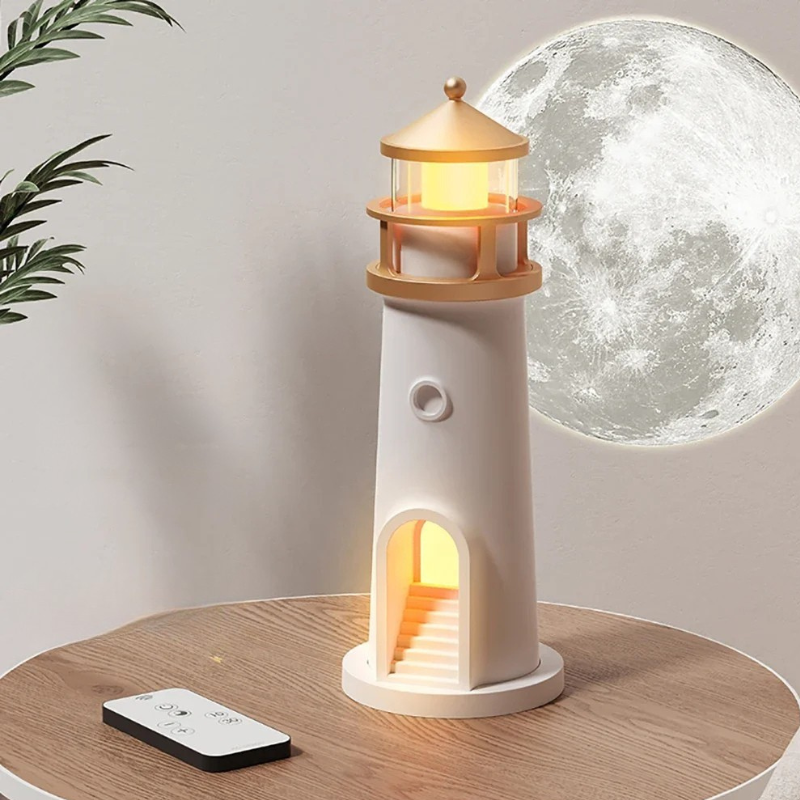 Moktan Sabai Moon Lamp Projection Lighthouse Night Light Bluetooth Music Remote Control Ambient Lamp
