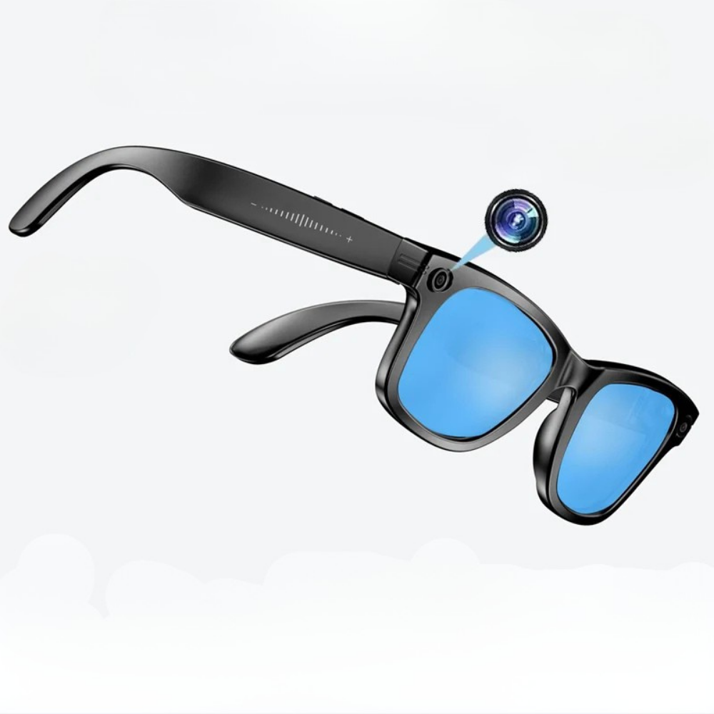 Moktan Sabai AI Smart Camera Glasses Photo Video Recording Translation Bluetooth Call Sunglasses Ice blue