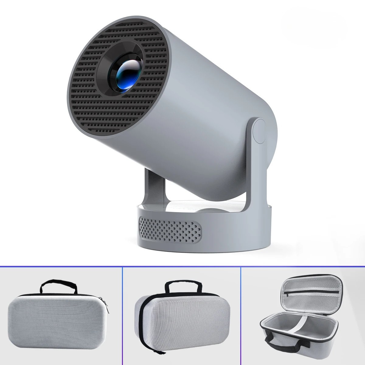 Moktan Sabai 8K HD Portable Projector with WiFi6 BT5.0 Android Home Theater Outdoor Cinema HY300Pro New GreyBag