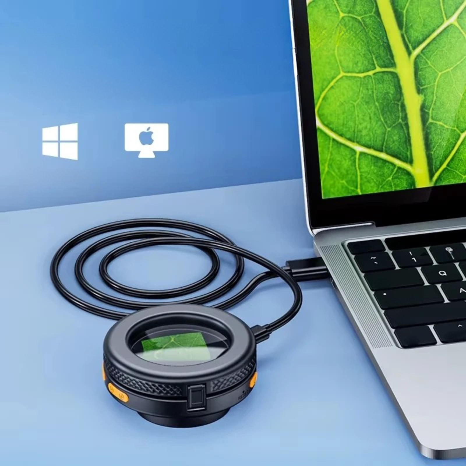 Moktan Sabai 500X Digital Microscope 2 Inch IPS Screen Handheld Magnifier with LED