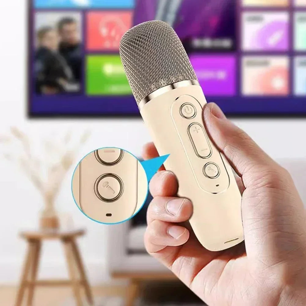 Moktan Sabai Bluetooth Karaoke Machine for Kids & Family with Wireless Mics LED Lights