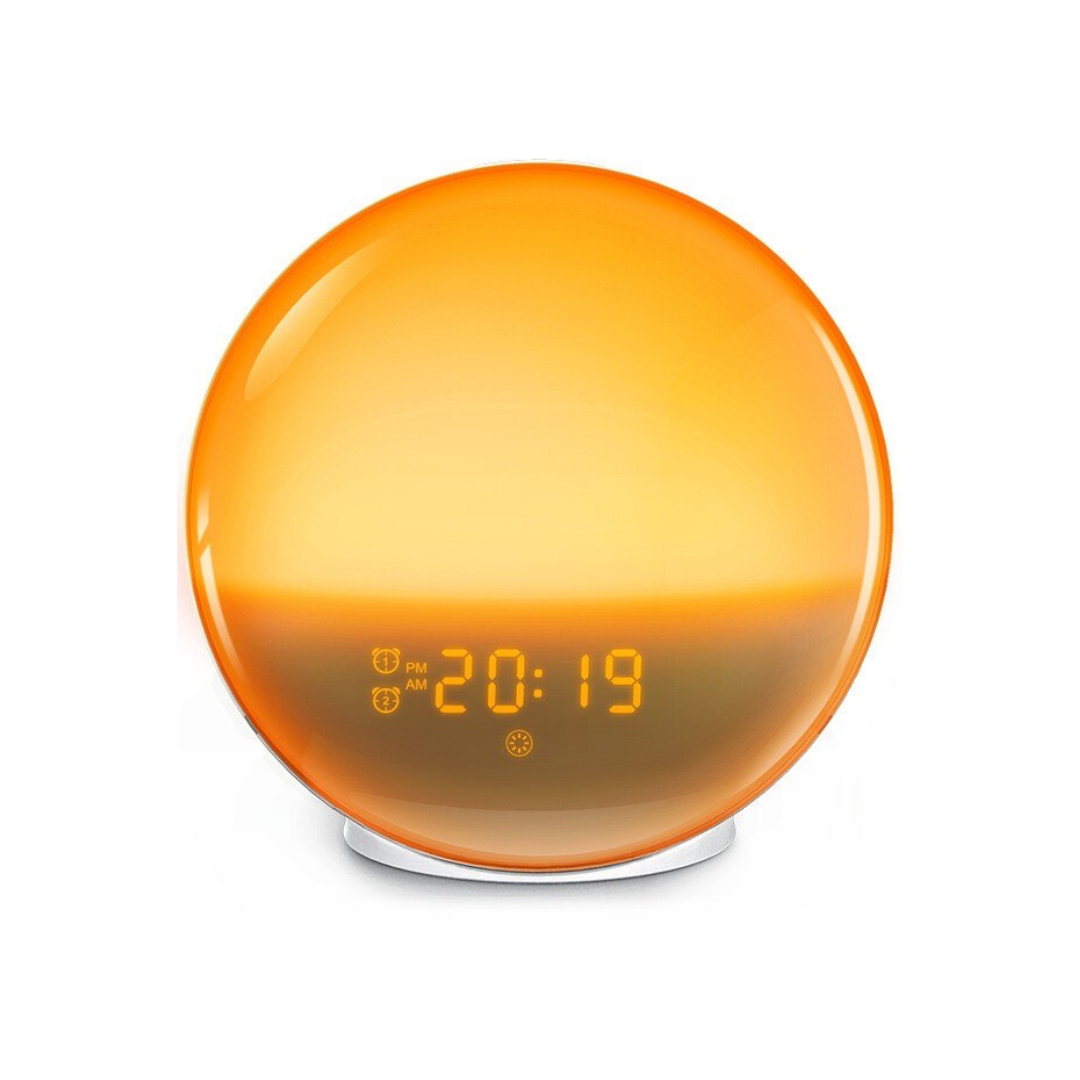 Moktan Sabai Sunrise Alarm Clock with FM Radio Wake Up Light LED Night Lamp
