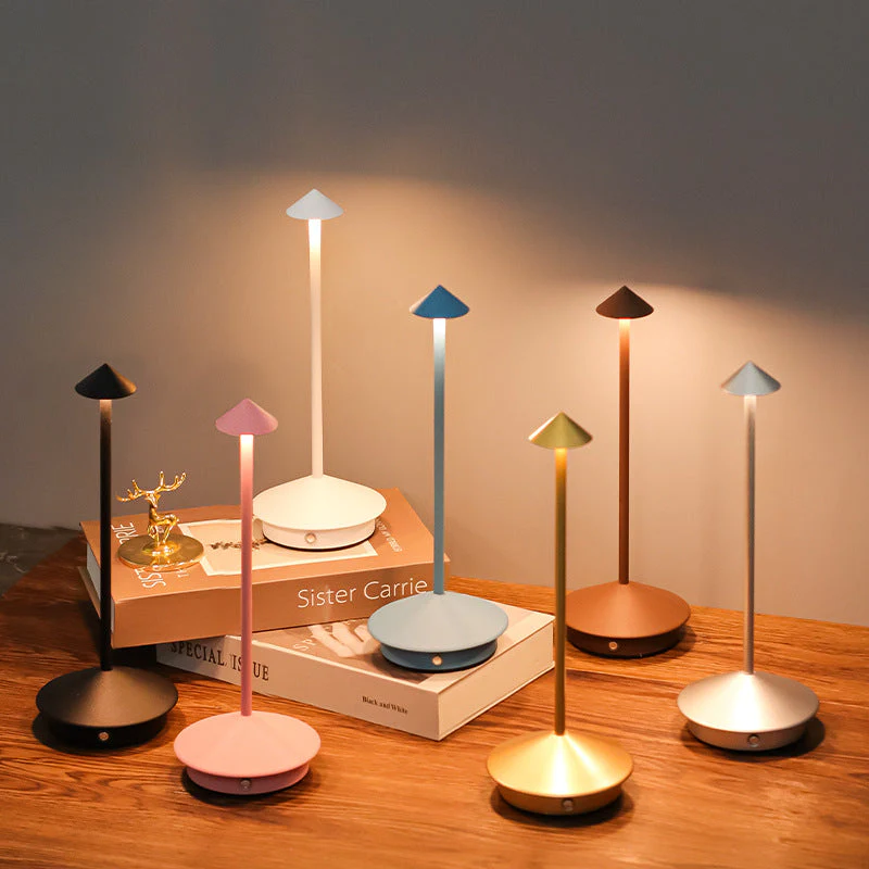 Moktan Sabai Wireless LED Table Lamp with Touch Dimming | Cordless Ambient Lighting Black