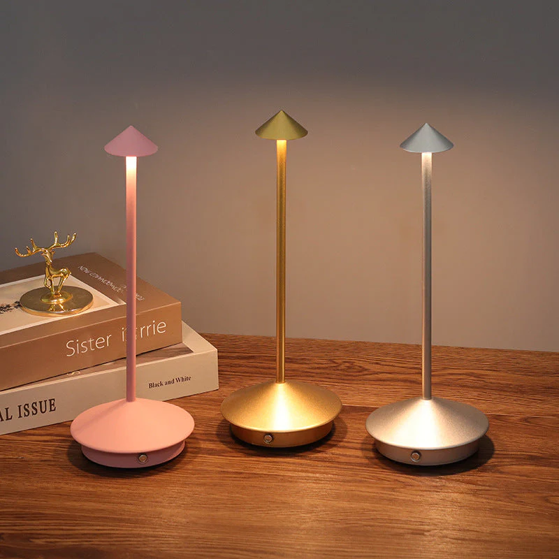 Moktan Sabai Wireless LED Table Lamp with Touch Dimming | Cordless Ambient Lighting Gold