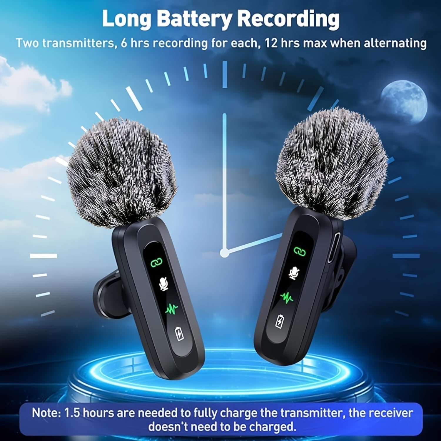 Moktan Sabai Wireless Lavalier Microphone – USB-C Clip-On Mic for Smartphones & Vlogs