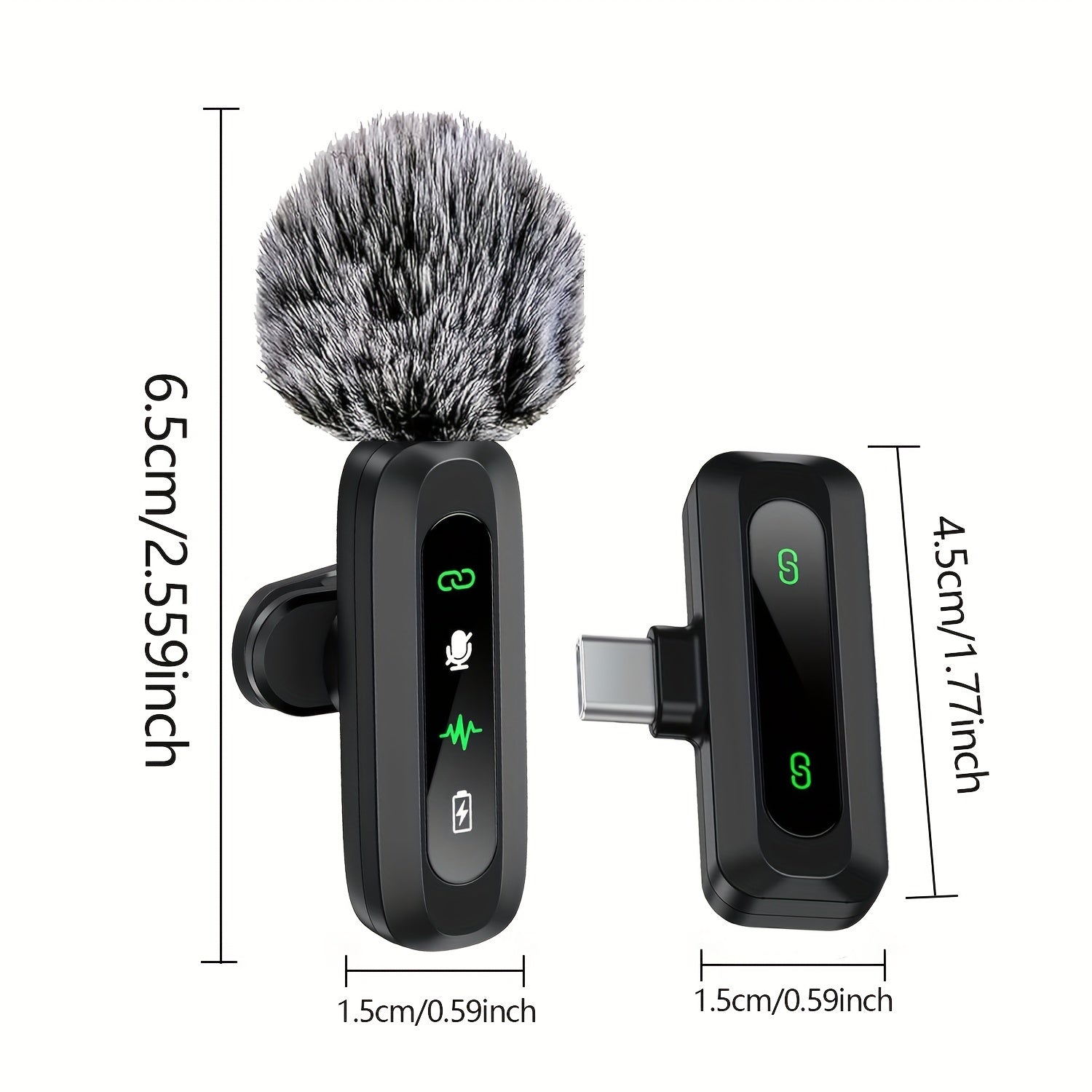 Moktan Sabai Wireless Lavalier Microphone – USB-C Clip-On Mic for Smartphones & Vlogs