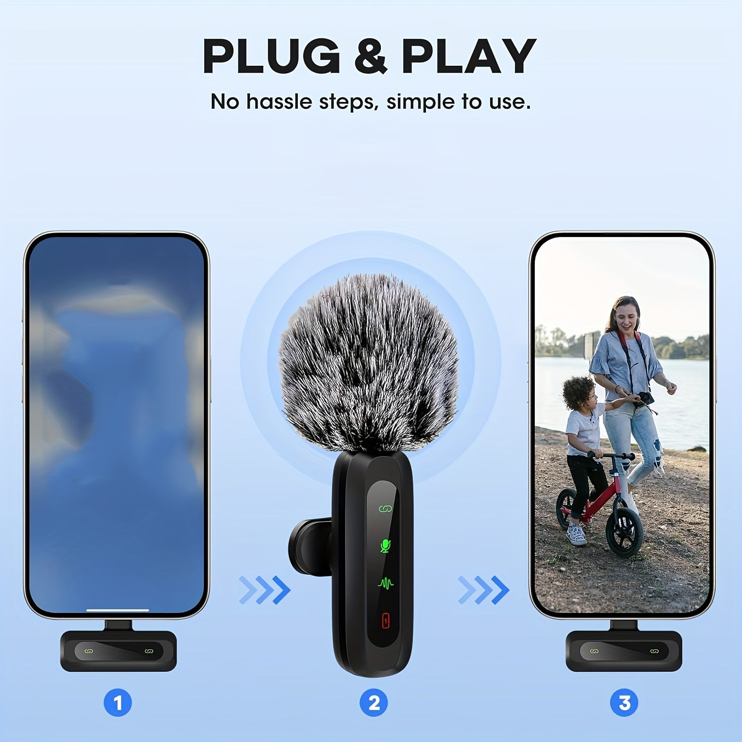Moktan Sabai Wireless Lavalier Microphone – USB-C Clip-On Mic for Smartphones & Vlogs