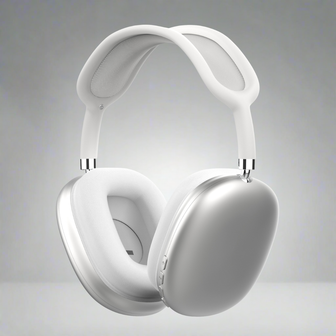 Moktan Sabai Wireless Noise Cancelling Headphones | Deep Bass Over Ear Design for Immersive Sound Experience White