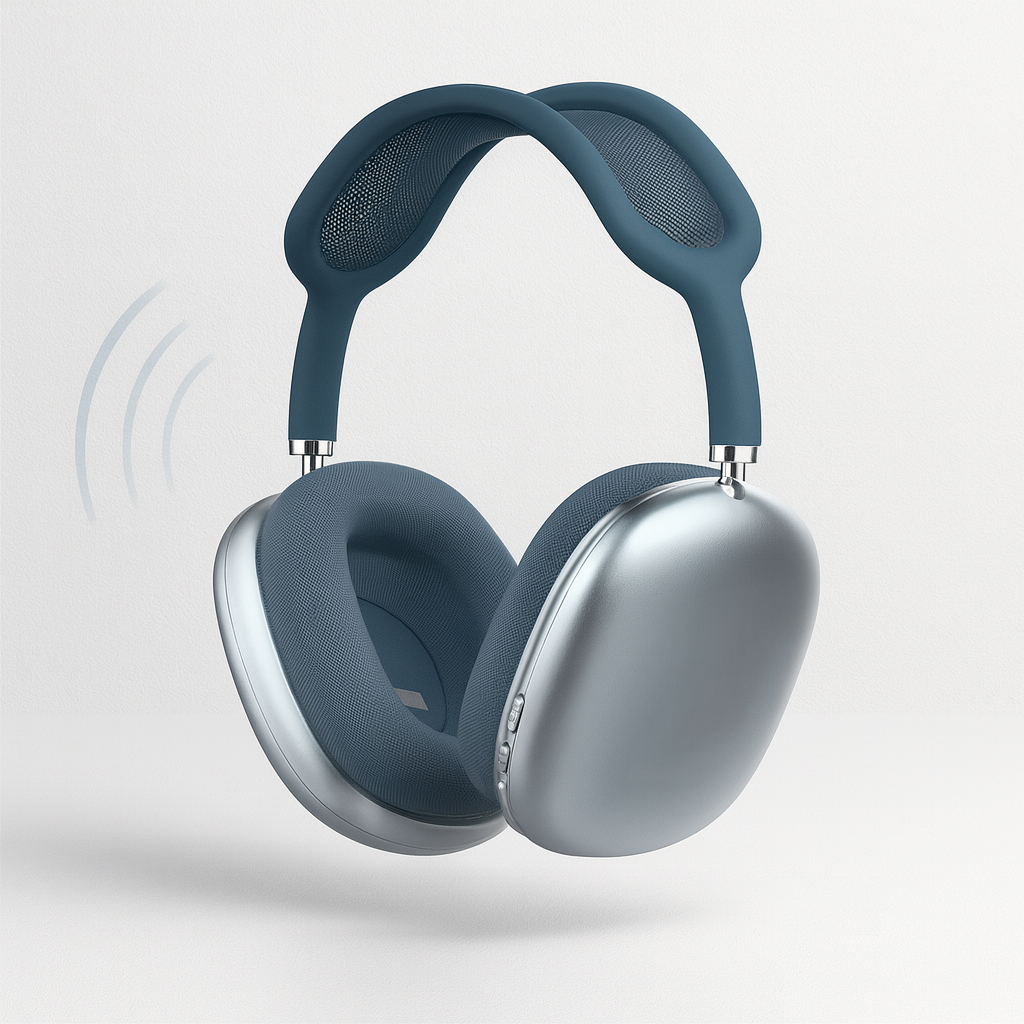 Moktan Sabai Wireless Noise Cancelling Headphones | Deep Bass Over Ear Design for Immersive Sound Experience Blue