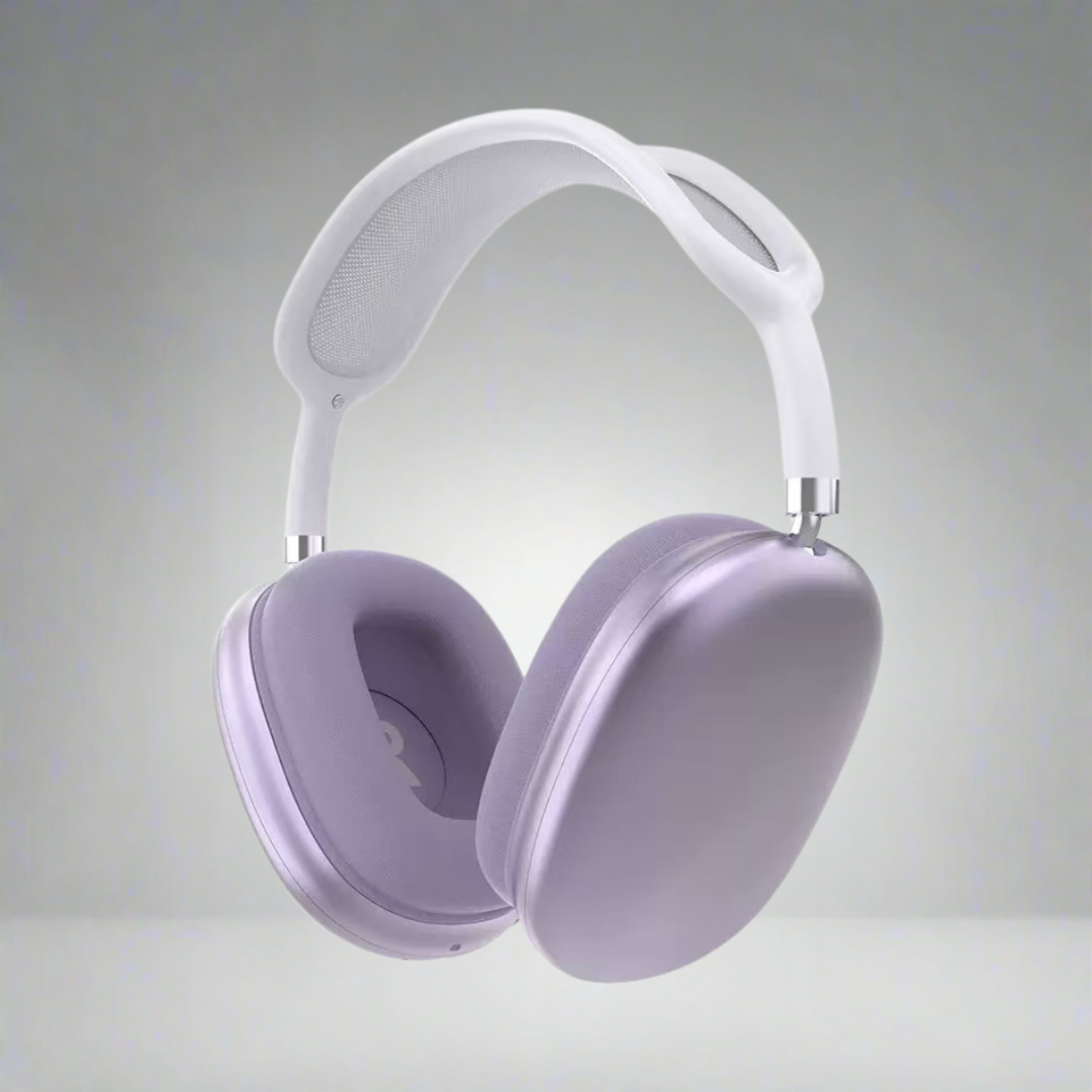Moktan Sabai Wireless Noise Cancelling Headphones | Deep Bass Over Ear Design for Immersive Sound Experience Purple