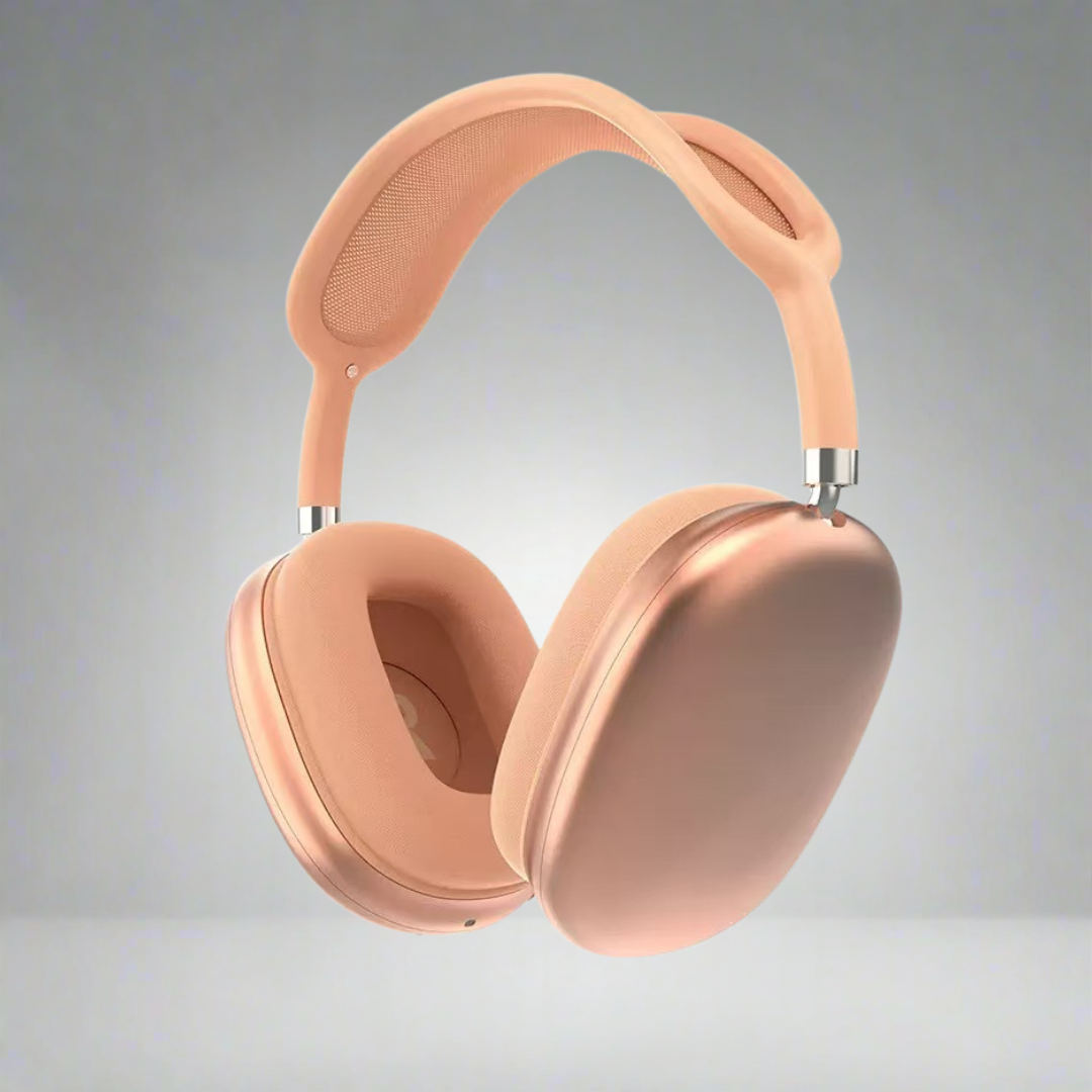 Moktan Sabai Wireless Noise Cancelling Headphones | Deep Bass Over Ear Design for Immersive Sound Experience Orange
