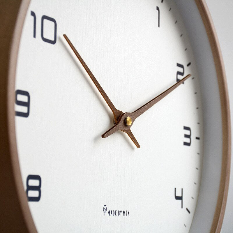 Moktan Sabai Scandinavian Wooden Wall Clock Minimalist Quartz Silent 25cm 30cm