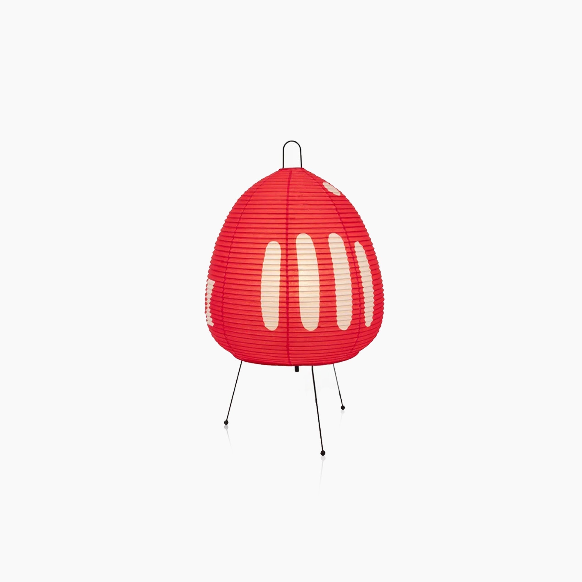 Moktan Sabai Rice Paper Floor Lamp | Modern Ambient Lighting Decor Red