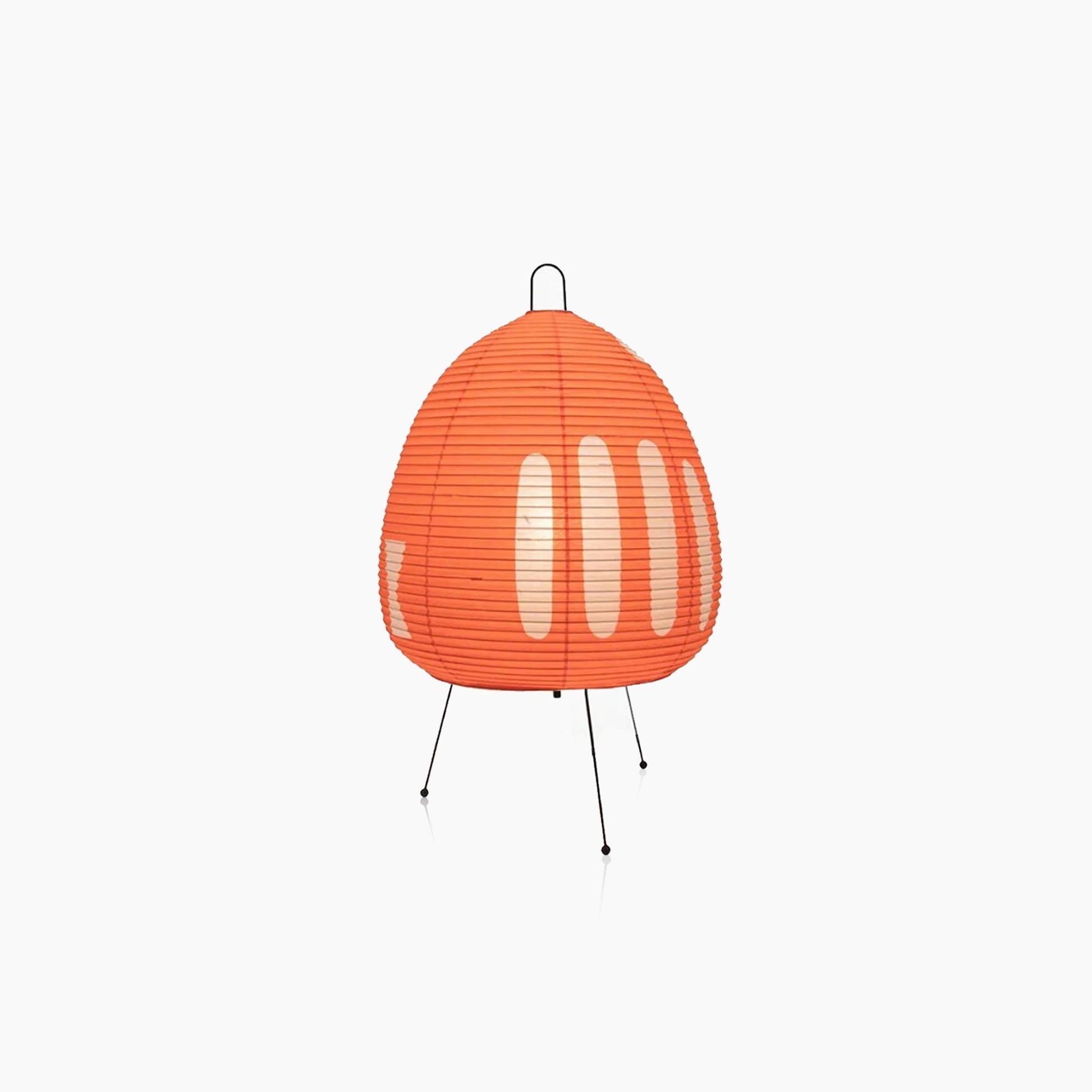 Moktan Sabai Rice Paper Floor Lamp | Modern Ambient Lighting Decor Orange