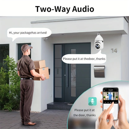Wireless Cameras 4PCS 3MP Smart Bulb, Night Vision & 2-Way Audio