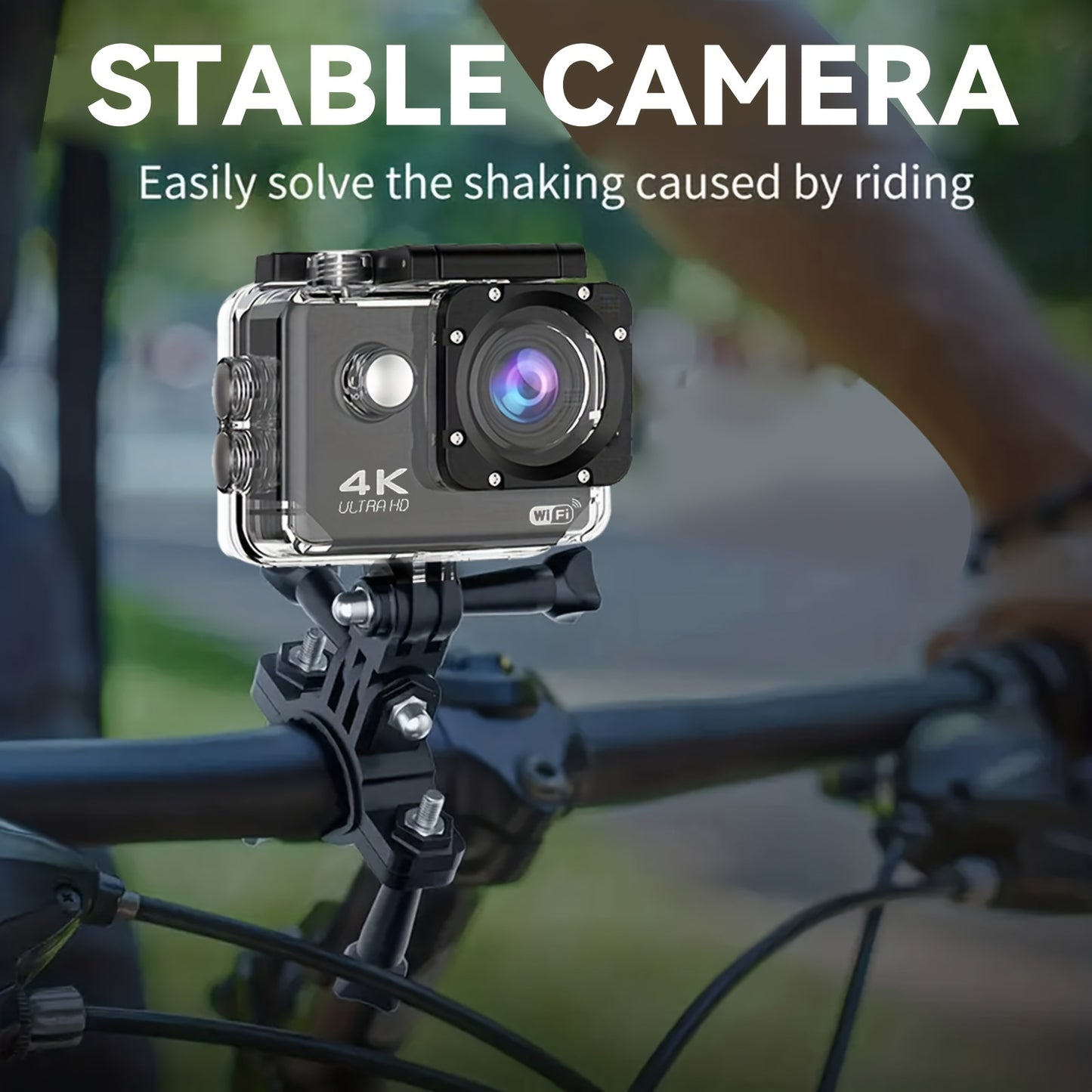 4K Action Camera with 32GB Card – WiFi, 170° Wide Lens, Remote, Helmet Mount