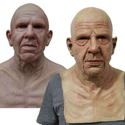 Moktan Sabai Realistic Old Man Halloween Mask