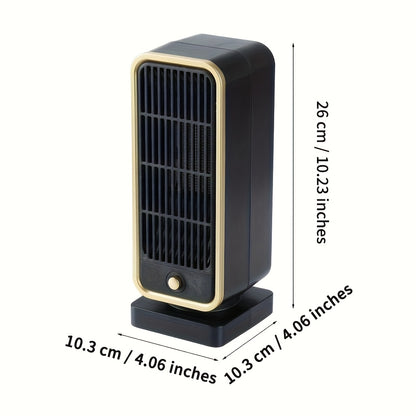 Quiet 500W Ceramic Space Heater - Portable Electric Heater for Office & Bedroom