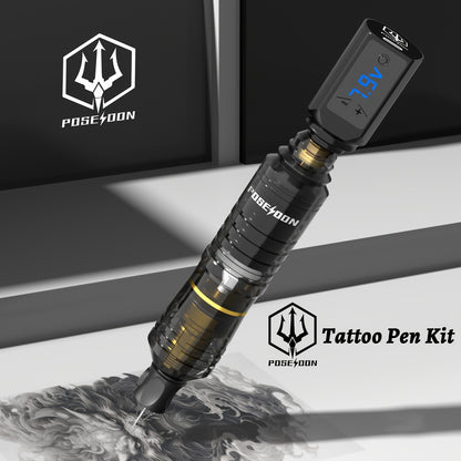Moktan Sabai Wireless Tattoo Pen Kit, Complete Tattoo Gun Set with Needles & 6 Inks