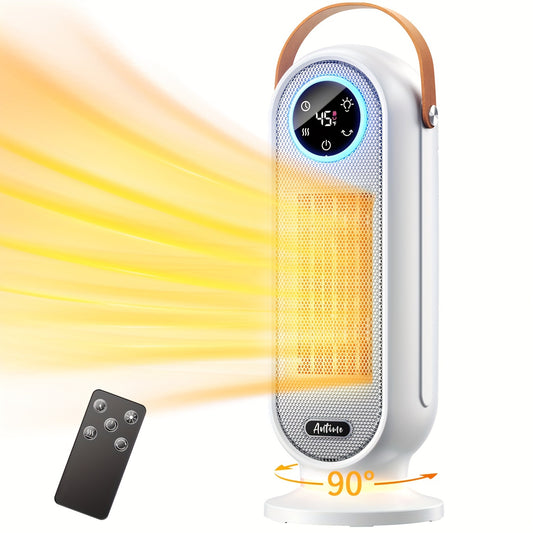 1500W Portable Space Heater with Remote Control, Indoor Electric Heater for Home & Office