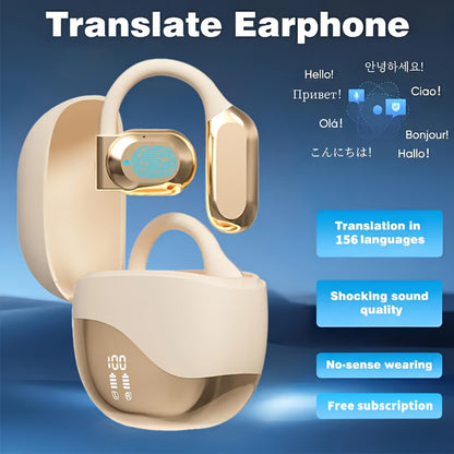 Moktan Sabai AI Translator Earbuds - Real-Time Simultaneous Interpretation for Business & Travel