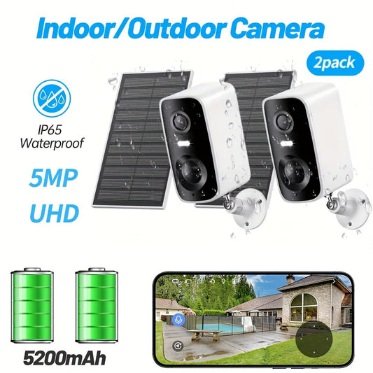 Moktan Sabai - 5MP Solar Security Camera with 360° View & AI Detection