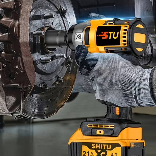 21V Cordless Impact Wrench Drill – Brushless, 4000mAh, Kit w/ Case & Sockets