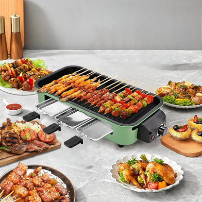 1500W Smokeless Indoor Grill with Hot Pot – Non-Stick Griddle, Temp Control, BBQ