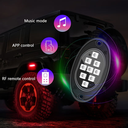 Truck Rock Lights RGB LED Kit – Dual Control Neon Underglow for Off-Road SUV/ATV