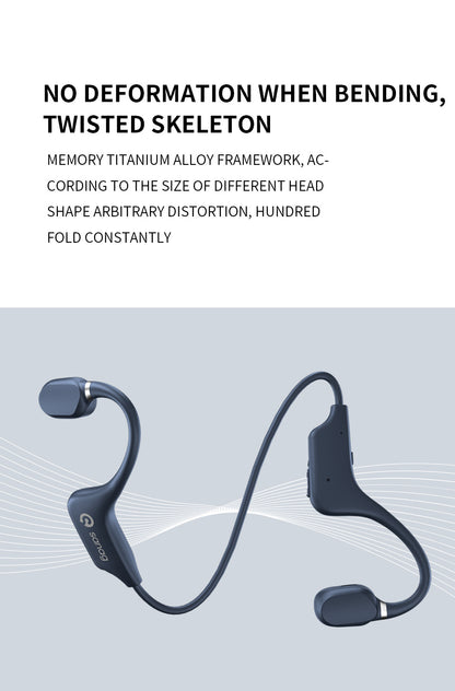 Bone Conduction Headphones, Open-Ear Wireless Headset for Sports, Running, Gym