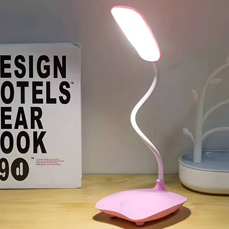Moktan Sabai LED Desk Lamp for Students – USB Rechargeable Eye Protection Touch Dimmable Light Pink