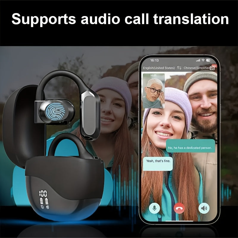Moktan Sabai AI Translator Earbuds - Real-Time Simultaneous Interpretation for Business & Travel